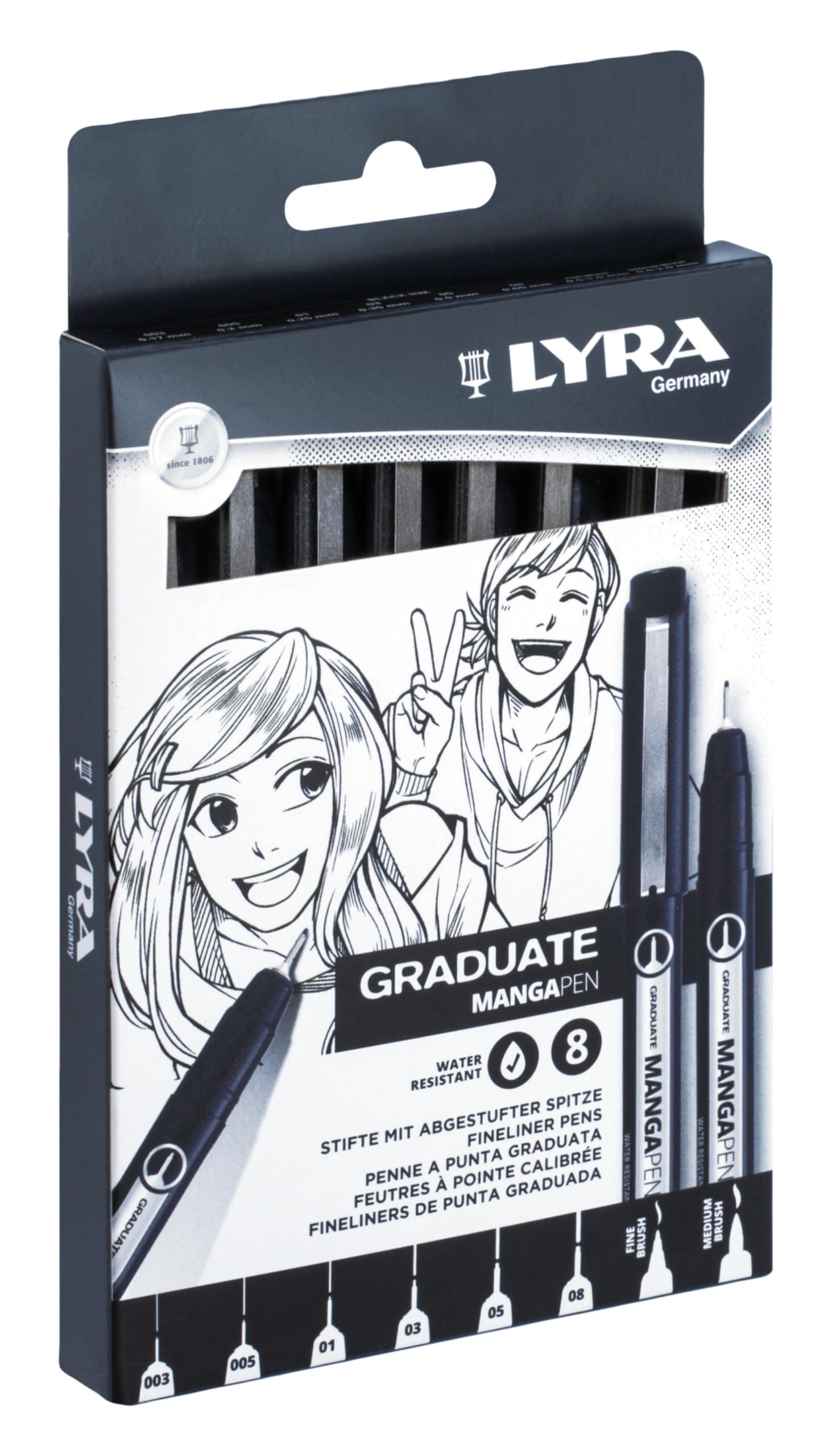 LYRA Graduate Mangapen - Etui 8 stylos
