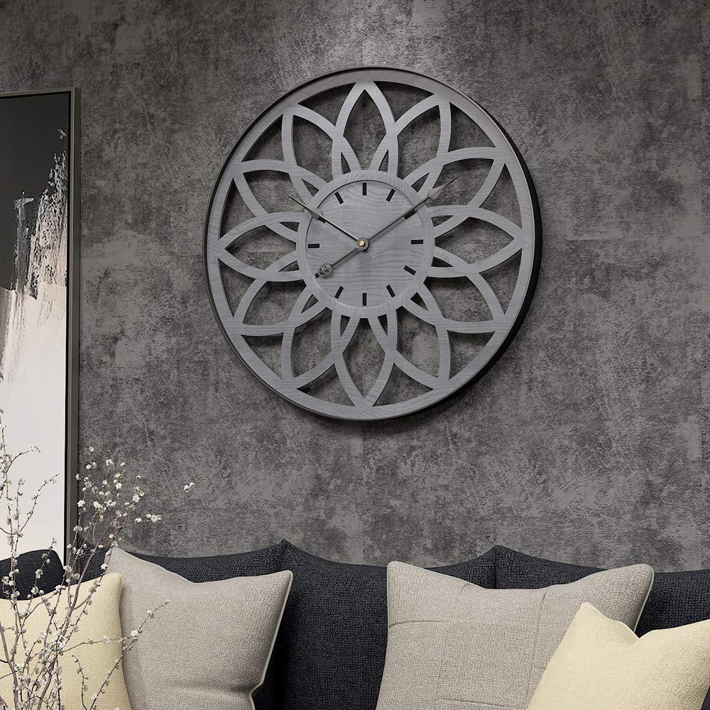 Horloge murale à engrenage gris pour sublimer votre salon vintage