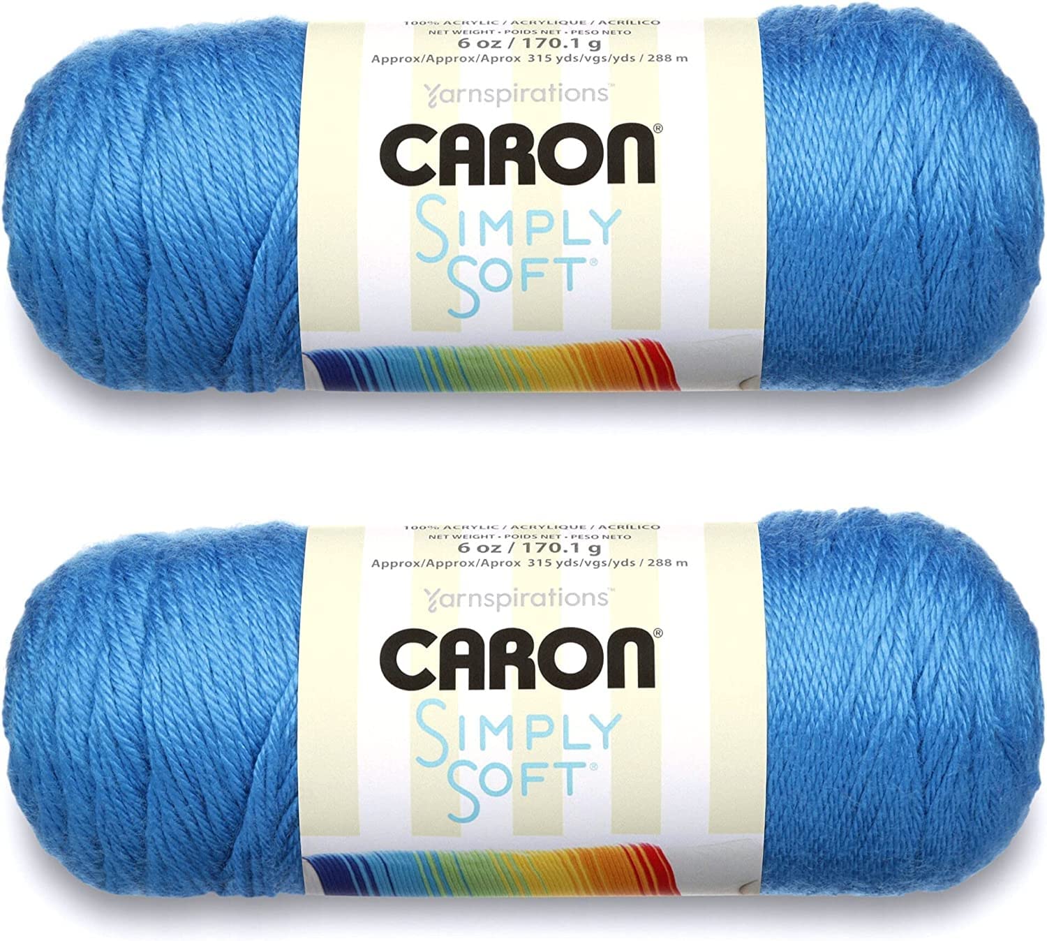 Bulk Buy: Caron Simply Soft Yarn Solids (2-Pack) (Cobalt Blue)