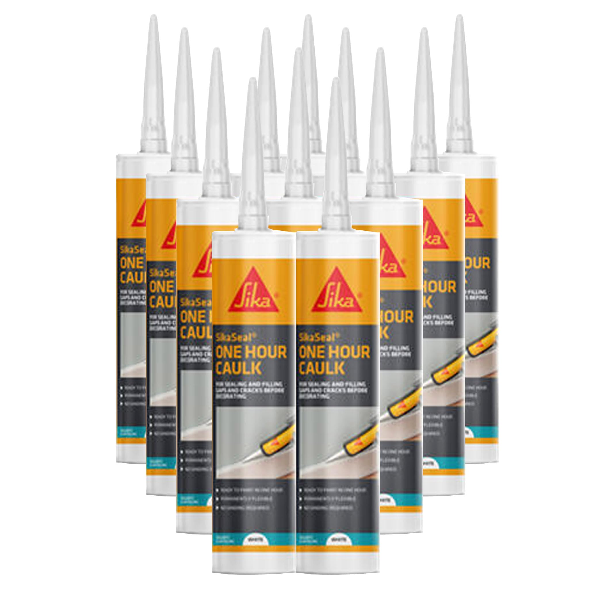 12X Everbuild 400ml White One Hour Decorators Flexible Caulk - 1 Box