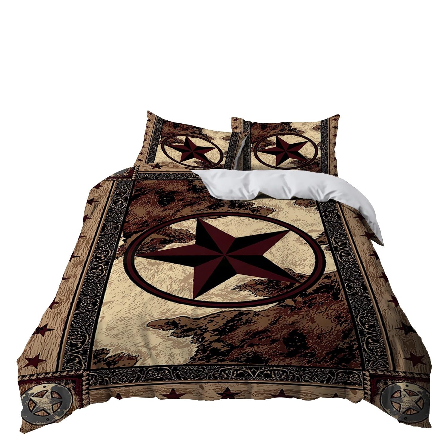 Beddengoed 2/3 pc dekbedovertrek microvezel polyester zonsondergang sterrennacht groen bladeren sneeuwgebergte en rivieren bedrukte sprei met rits kussensloop (gekleurd3.200x200 cm