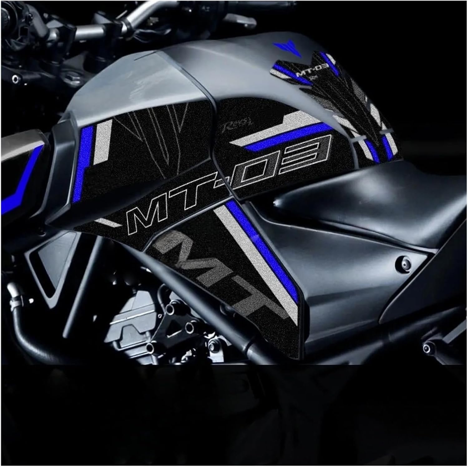 Motorcycle Tank Sticker for MT-03 Motorcycle Accessories Side Fuel Tank Pad Protection Grips Knee PVC Stickers Anti-Slip Decals.