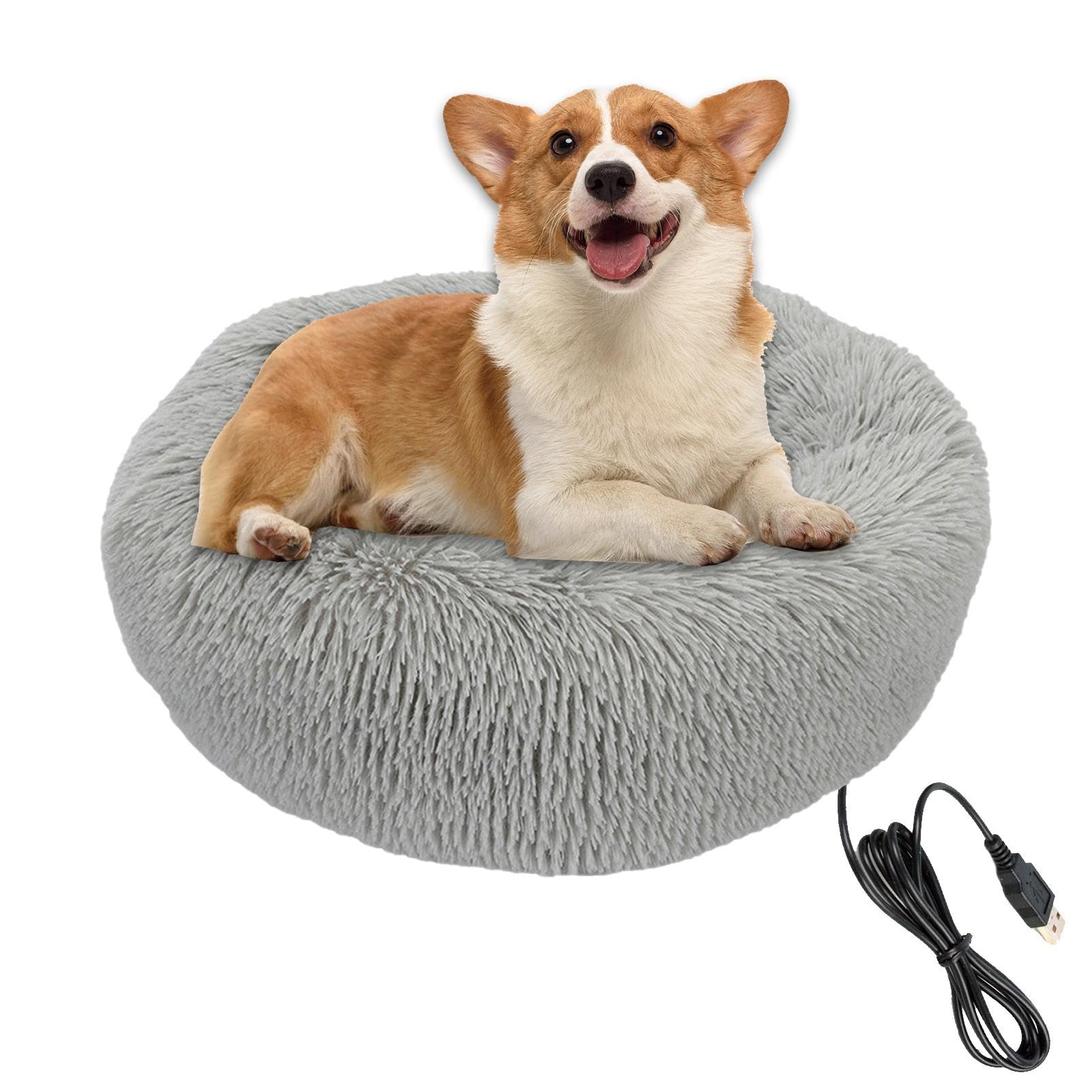 USB Charging Pet Bed - Heated Dog Bed, Plush Pet Electric Blanket | Usb Charging Dog Heating Pad, Soft and Comfortable Pet Heating Pads for Cats, USB Charging Heated Pet Bed for Small-Sized Pets