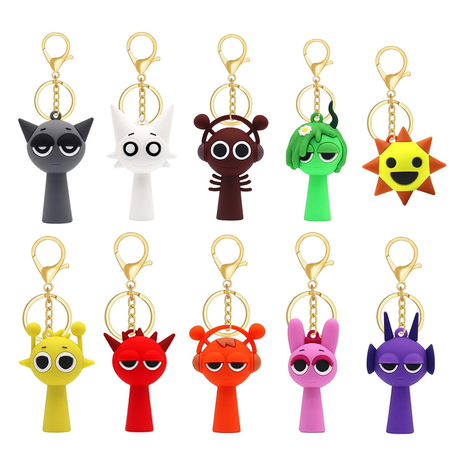 Amazon.co.jp: HOMANY スプランキー キーホルダー Sprunki キーリング