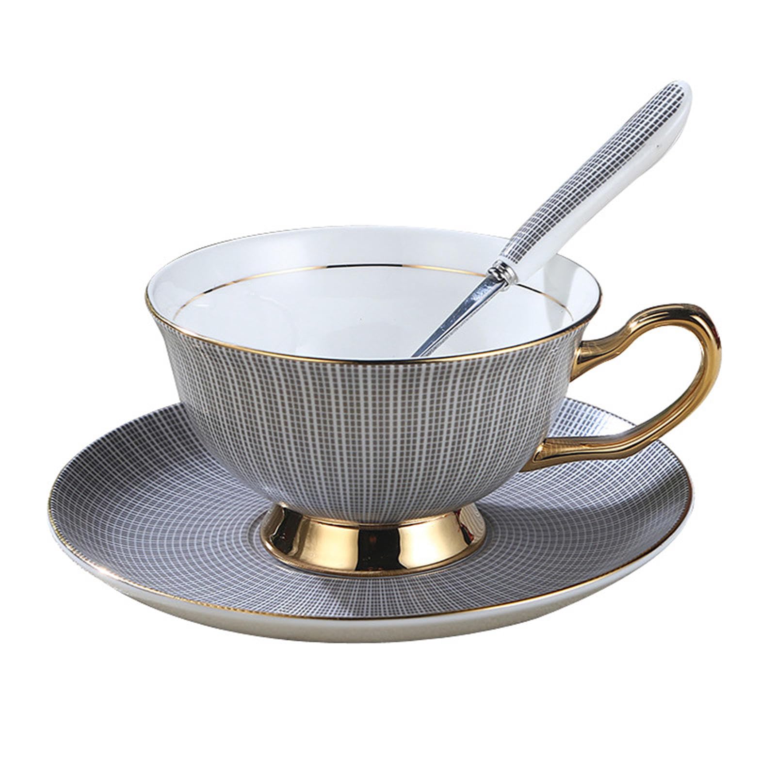 Ensemble tasse à thé et soucoupe en porcelaine VINGAA 200 ml avec cuillère pour café