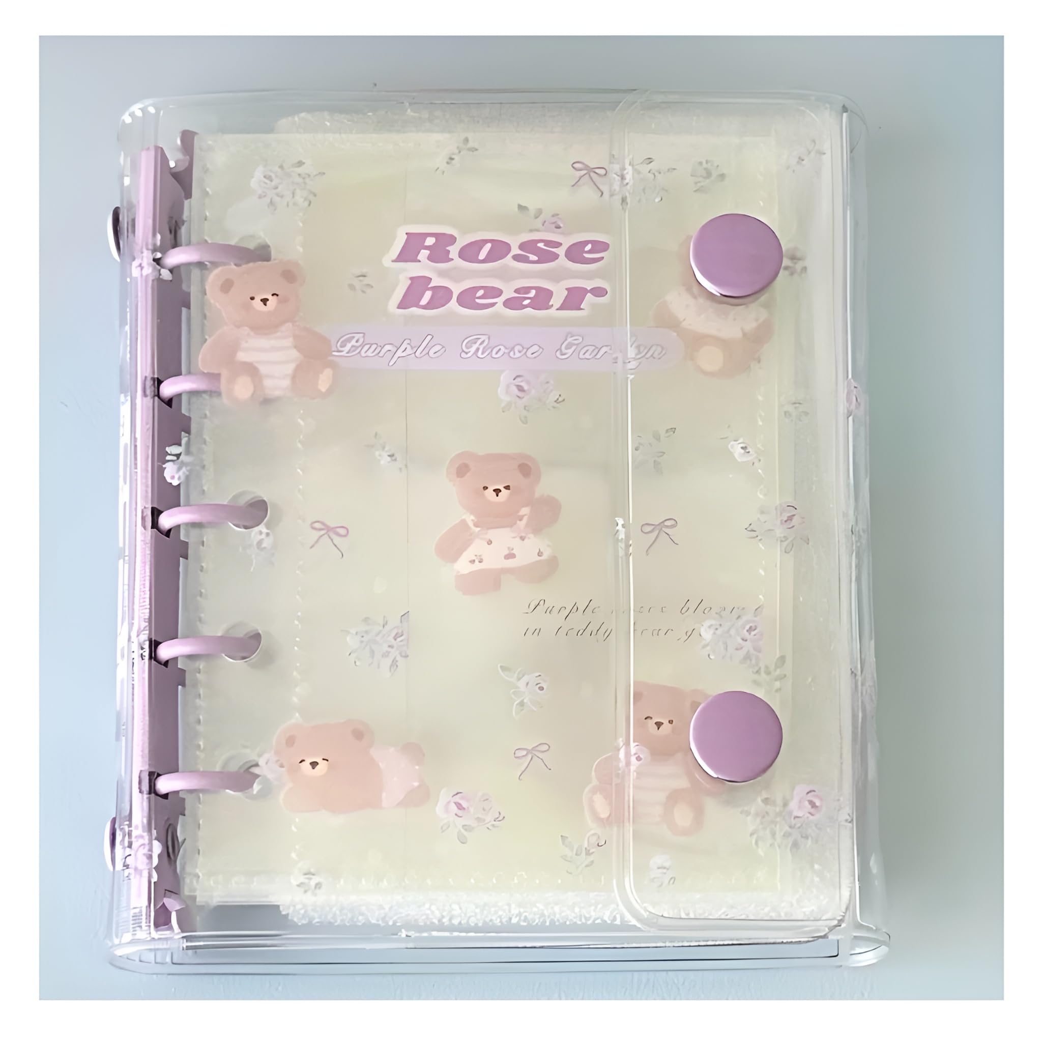 Amazon.co.jp: Yurika シール帳 透明 女の子 はがせる m5 シール手帳