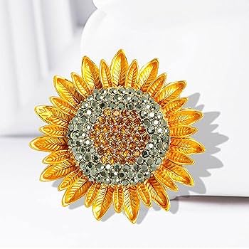 デンマークビンテージ ひまわり フラワー モチーフ メタル 大ぶり 925 ヴィ デンマークビンテージ ひまわり フラワー モチーフ メタル