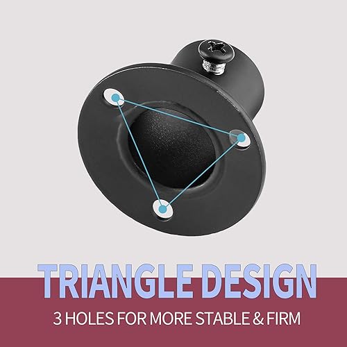 Miniatura 6 de Jiozermi Soportes de barra de cortina de acero inoxidable, paquete de 4 soportes duraderos de 1 pulgada para barra de cortina de armario, soporte