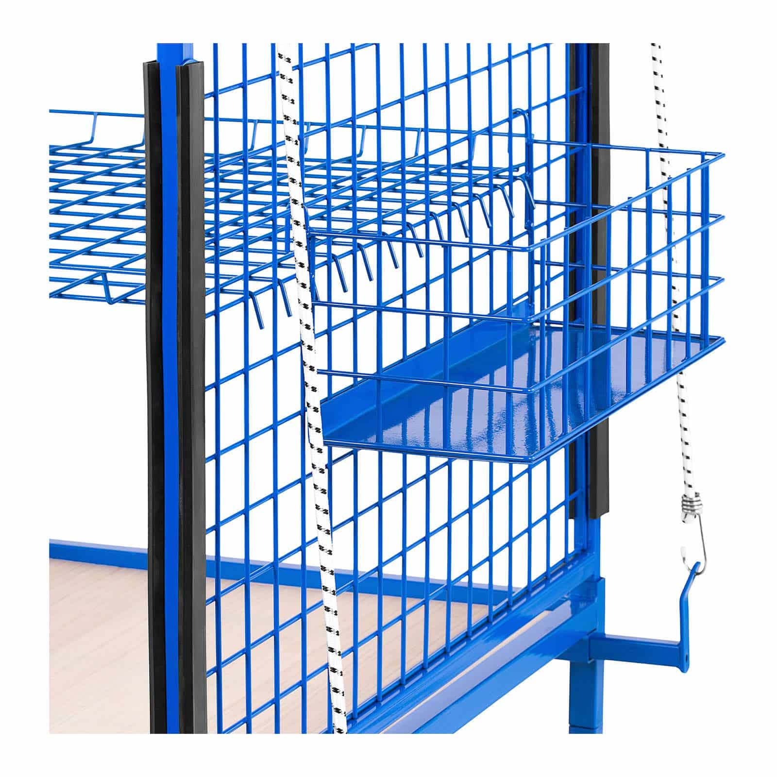 MSW Scaffale per Officina con Ruote Carrello da Officina (60 x 90 x 202 cm, 220 kg, 4 Ruote, 3 Ripiani)