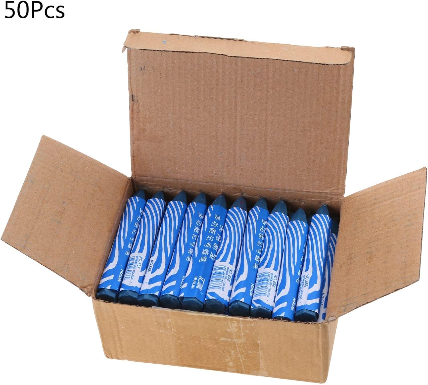 Thereisno 50 Pieces Lumber Crayons Bulk Wax Tire Marker Drawing Crayons for Marking on Lumber Metal Wood Carton Ceramics Glass Plastic 50 Pieces Lumber Crayons