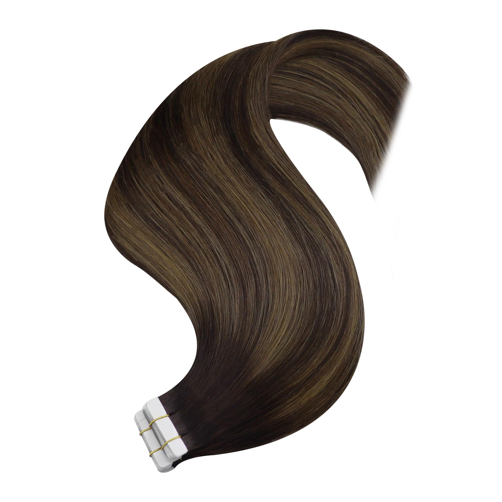 YoungSee 20pcs Blonde Tape in Hair Extensions Human Hair 12Inch 30g Platinum Blonde Tape Hair Extensions Tapes Real Human Hair Short Straight Hair for Women — view 12