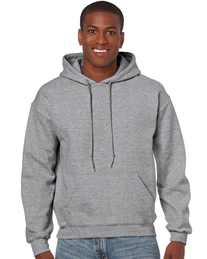 Gildan Men's Adult Hooded 18500 Long Sleeve Hoodie, Grey - Grau (Sport Grey), Medium