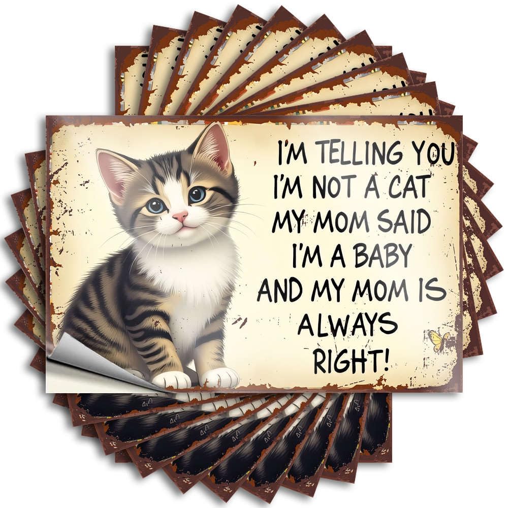 Rock, Bumper Case I'm Not A Cat, My Mom Said I'm A Baby | Beer Goods(8X12CM)