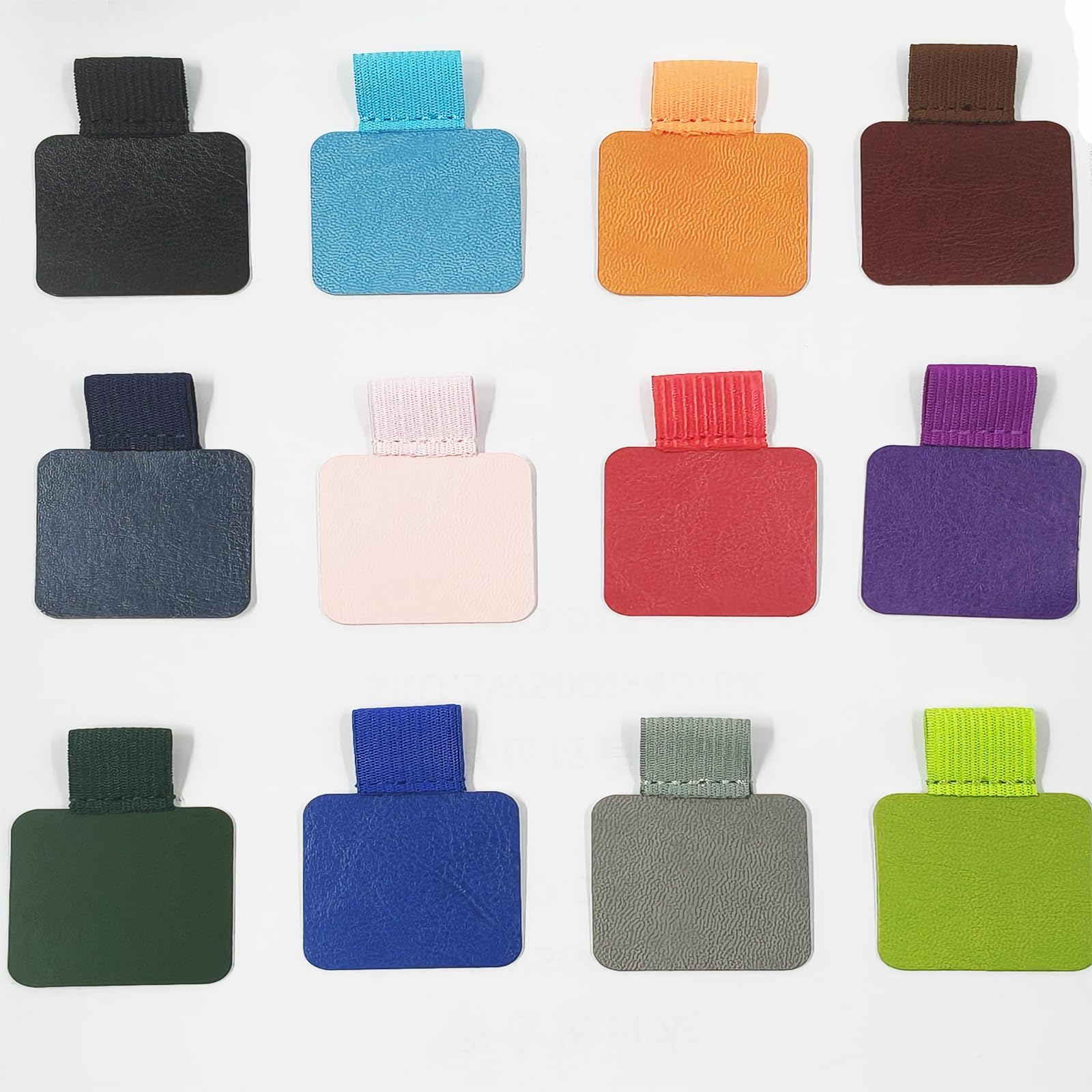 12 Pcs Pen Holder for Notebook, Self-Adhesive Pen Loop Holder Set(12 Colors)