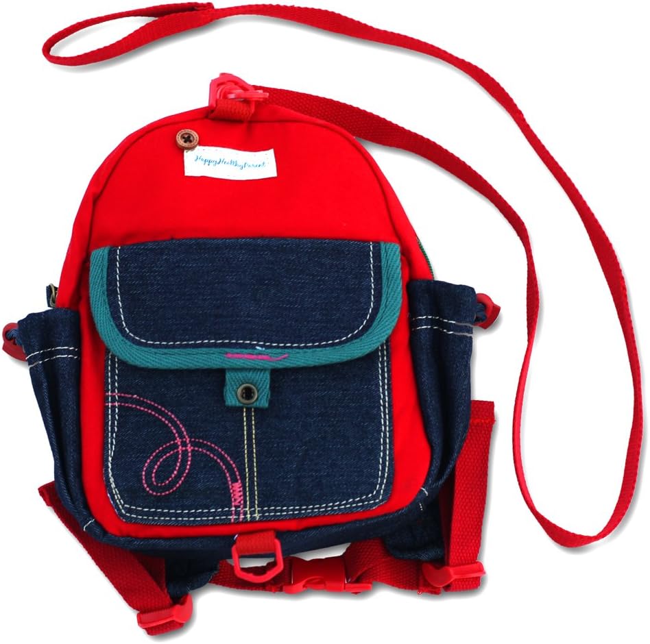 Toddler Backpack with Reins Never Lets Your Kids Get Away! Child Safety Harness Bag for Pre-School! Keeps Essential Items Ready for Childcare! Great for Boys and Girls to be a Big Kid! (Red)