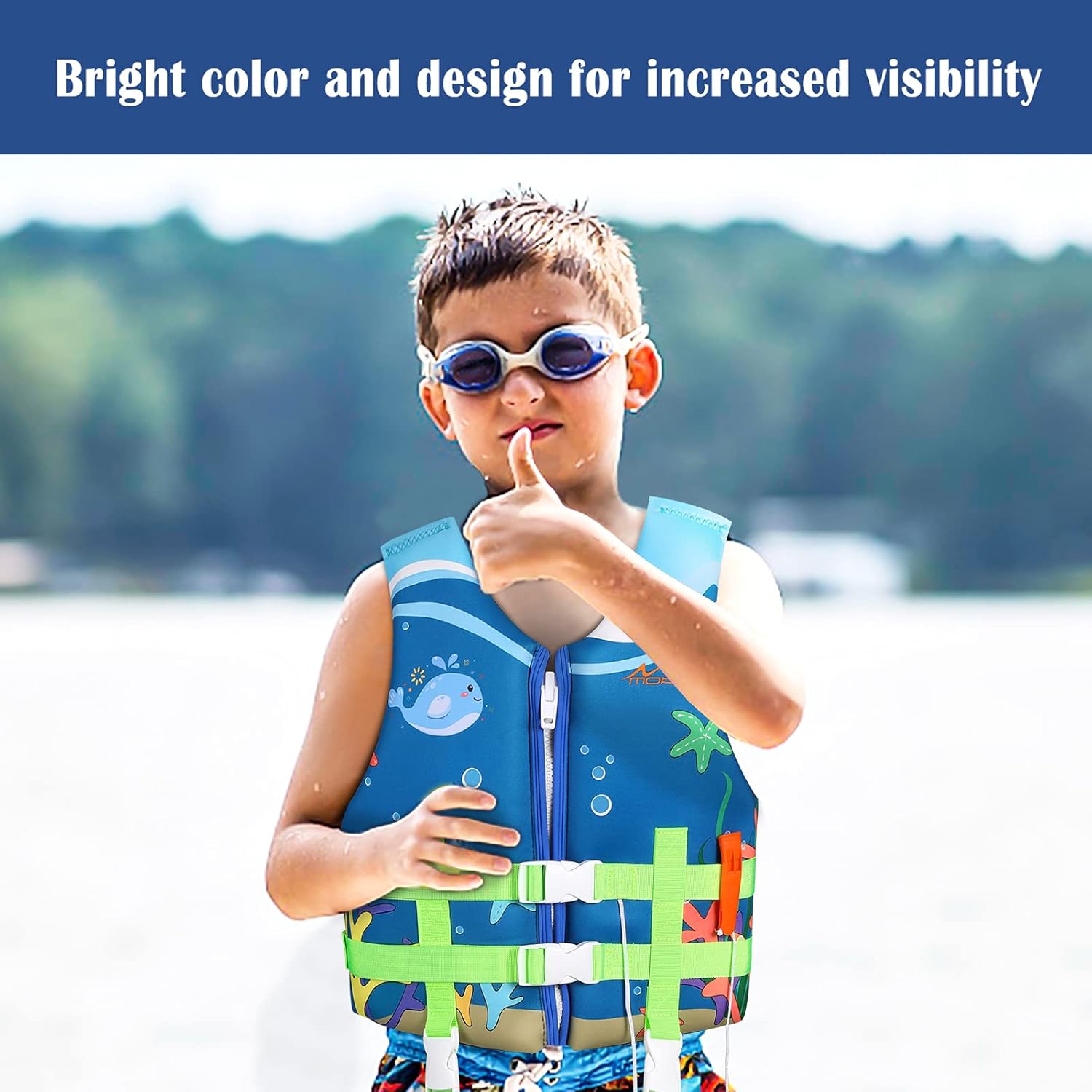 MoKo Life Jackets for Kids, Children Life Vest Swimming Aid Life Jacket Cute Pattern Watersports Swimming Vest Flotation Device for Toddlers Boys Girls 50-90 lbs(L Size) 37-50 lbs (M Size) : Sports & Outdoors