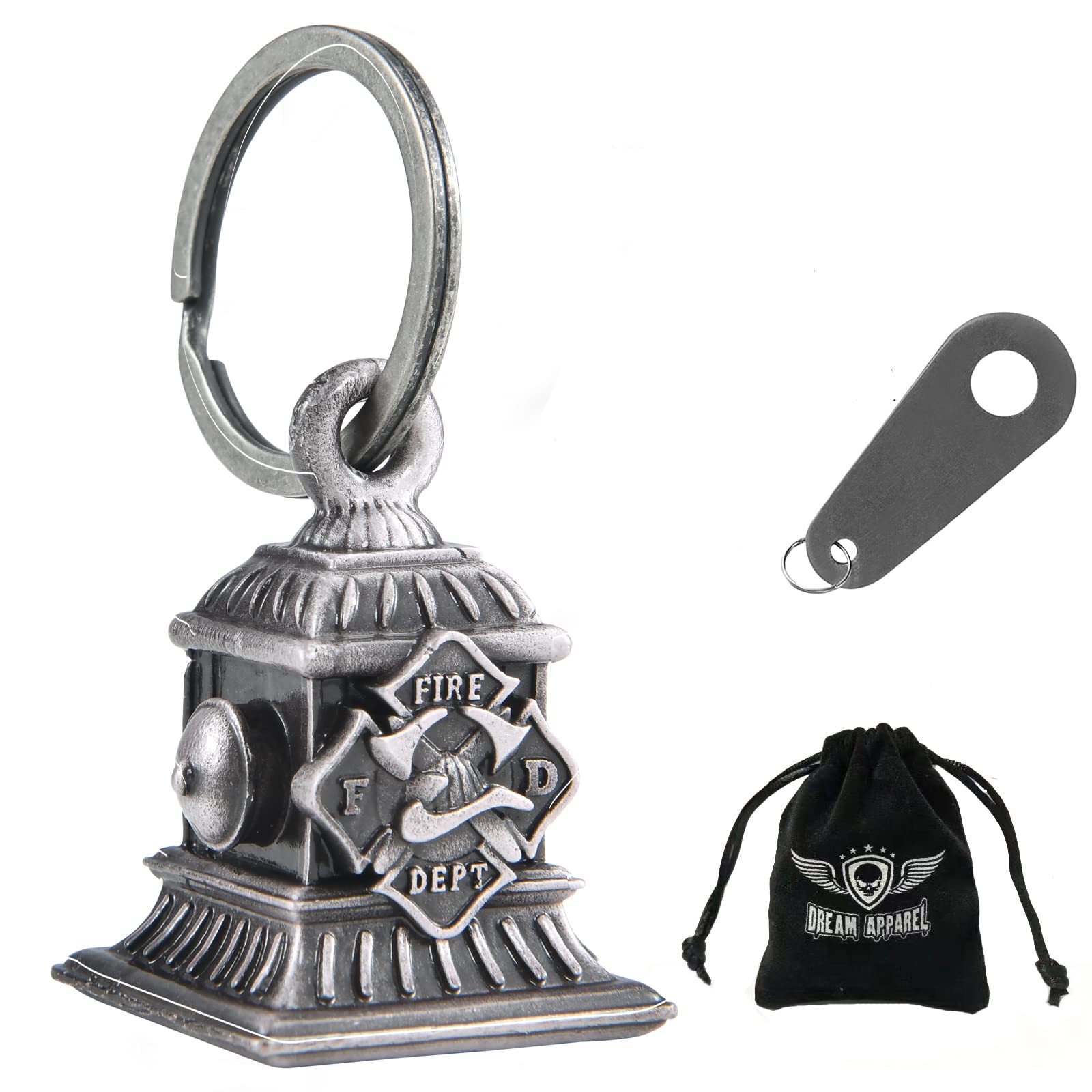 Dream Apparel Motorcycle Ride Bell For Bikers, Heavy Spirit Bells Accessory And Key Chain For Luck