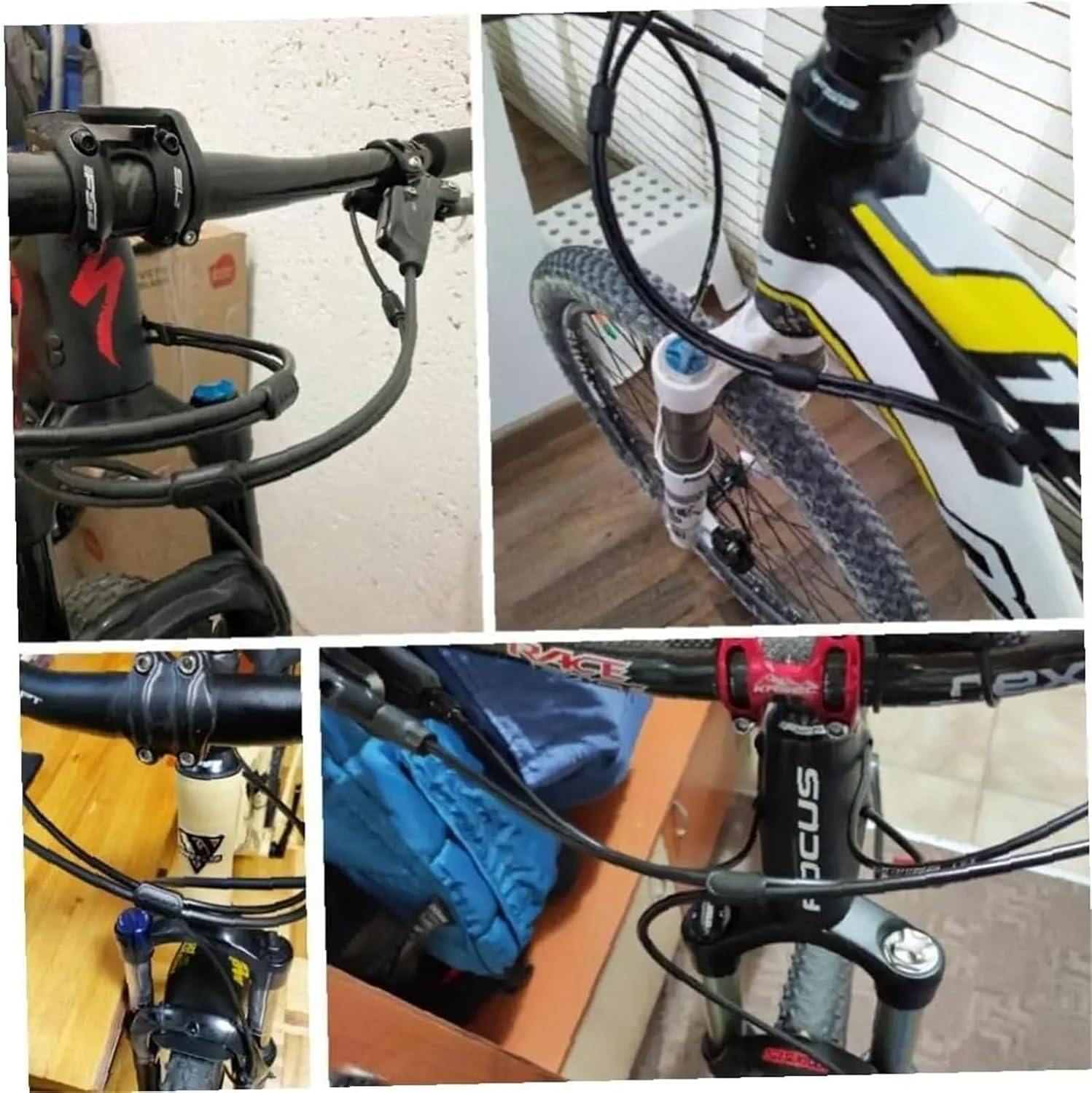 Bicycle Cable Clamps Disc Brake Cable Base Fixtures (40PCS), Bike Shift Cable Guides for MTB