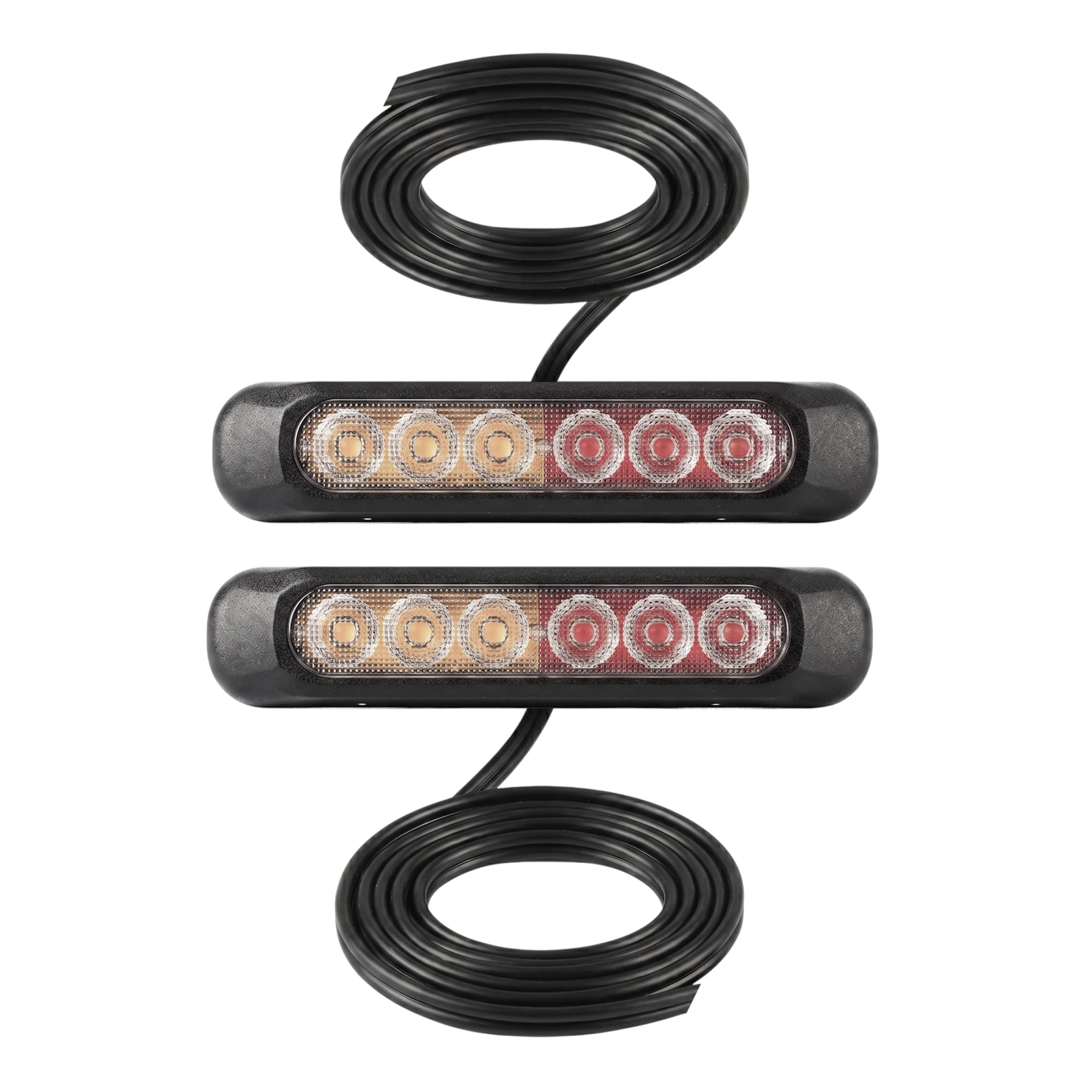 Set Luci LED Universali Compatte 12V 24V per Rimorchio, Camion, Trattore e Auto - Impermeabile, Omologato E9 (Faro Posteriore, Posizione, Freccia, Freno)