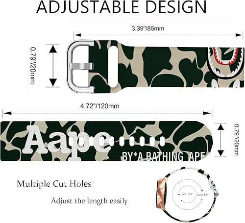 Miniatura 3 de Correa de 0.787in para Samsung Galaxy Watch 4 5 Pro Band de 1.575in 1.732in 1.772inGalaxy Watch 4 Classic Band de 1.654in 1.811inWatch 3