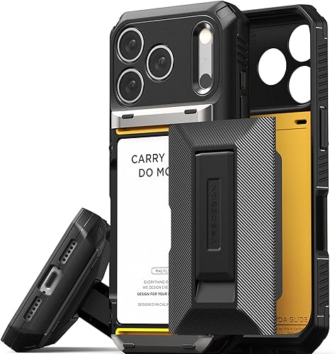 Miniatura 25 de VRS DESIGN Damda Glide - Funda híbrida para iPhone 13 Pro, ranura para tarjetas con soporte, funda funcional resistente compatible con iPhone 13 Pro