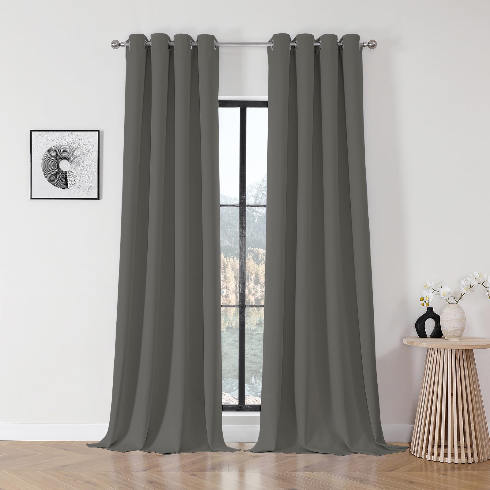 Rideaux occultants thermiques anti-chaleur pour grandes fenêtres de chambre