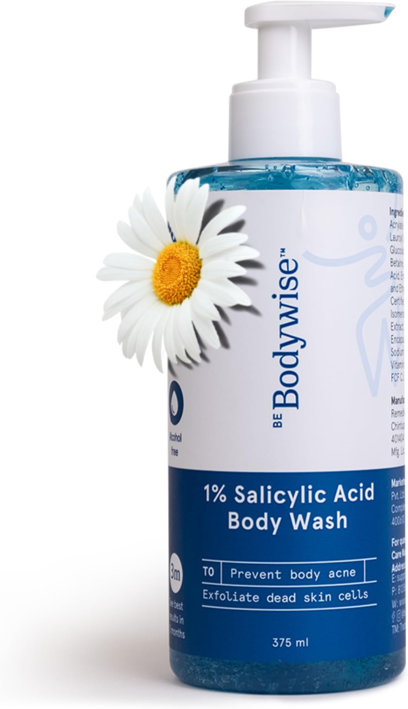 1% Salicylic Acid Body Wash 375 ml | Refreshing Showering Gel that Helps to Prevent Body Acne & Cleanse Skin | Paraben and SLS free