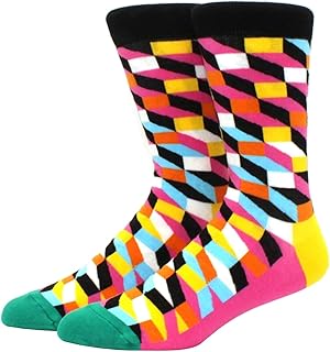 5 calcetines de algodón para hombre, color degradado, estilo de verano, calcetines largos de boda, calcetines de negocios, divertidos, para hombre