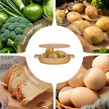 Microwave Potato Cooker & Steamer,Perfect for Baked Potatoes,Microwave Potato Baker with Lid,Effortless Baking Potatoes in Minutes, BPA-Free