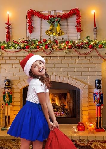 Miniatura 4 de Telón de fondo de Navidad de 5 x 7 pies para chimenea, decoración de fiesta de Navidad, telón de fondo de fotografía de Navidad, accesorios de