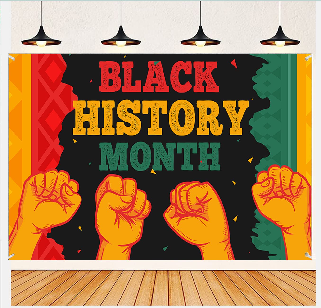Black History Month Türbanner - 200x90 Cm Stoffbanner Für Feiern & Dekoration