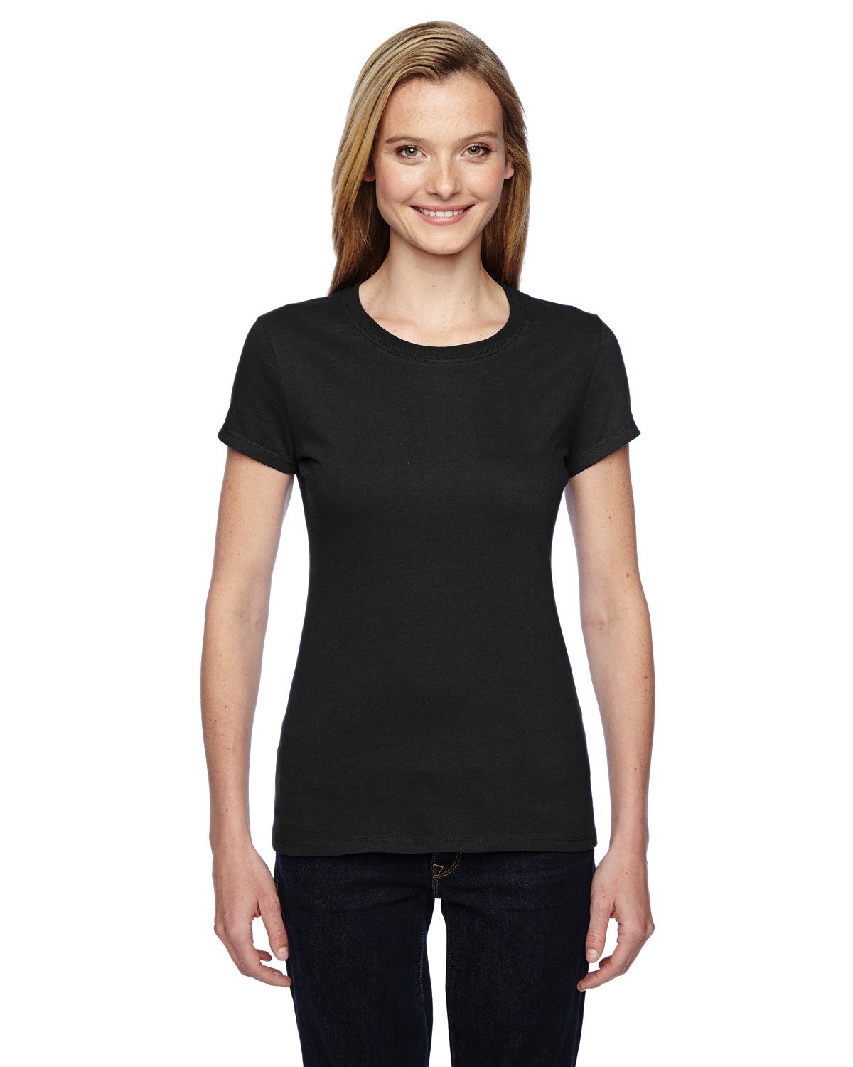 Fruit Of The Loom Women's Black Ssfjr Fl Sfjr 4.7 Oz Sftspn Jr Crew 2XL
