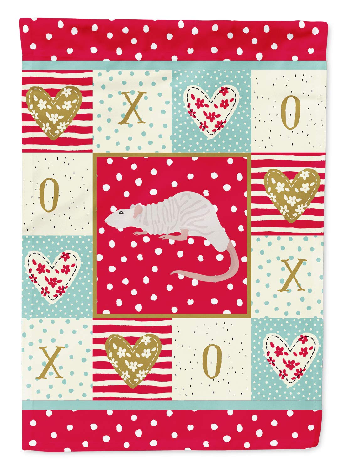 Dumbo Sphynx Rat Love Flag drapeau décoratif grand format Caroline's Treasures