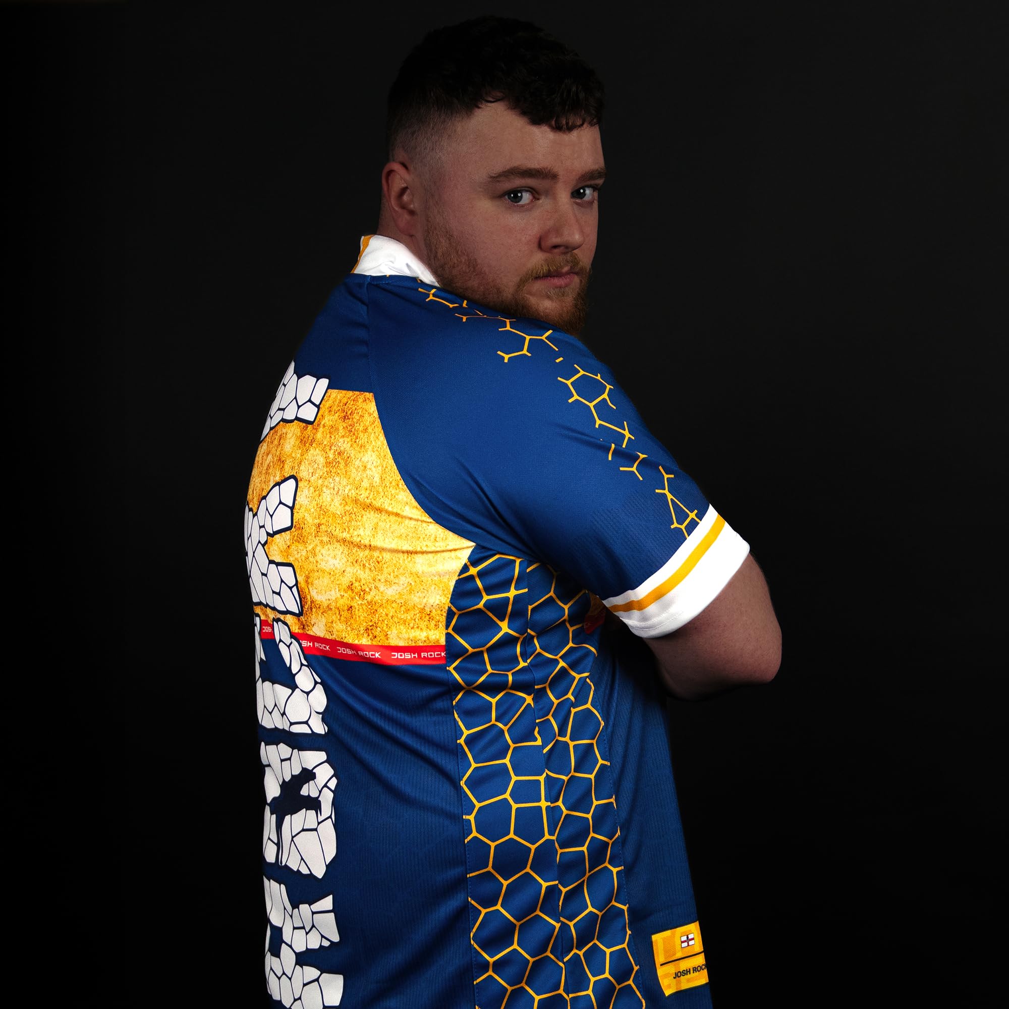 Target Darts Josh Rock Dart Shirt 2025, Weltmeisterschaft Herren Darts Shirt, Coolplay Collarless Dart Top Erwachsene, Dartboards Top Männer, Rocky Player Edition T Shirt