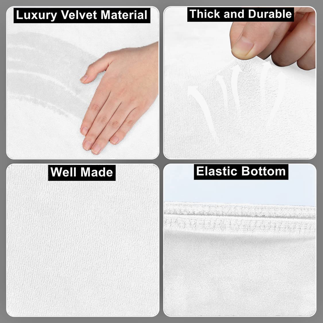 AZHCHKE Super Soft Stretch Velvet Toilet Tank Cover - Luxurious Plush Lid Cover With Elastic For Bathroom Decor, Pink - View #8