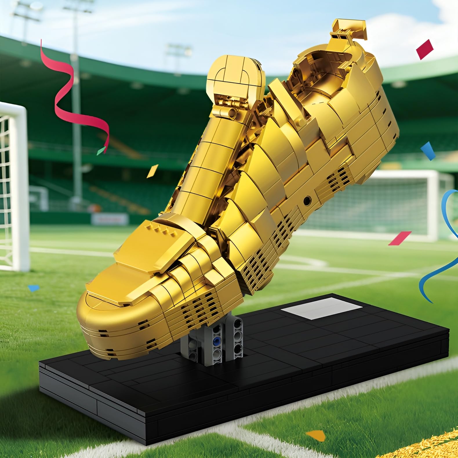 Weltmeisterschaftspokal-Bausatz, 573-teiliges Bauset für den Goldenen Schuh, Modell eines Fußball-Meisterschaftspokals, Wohnaccessoire, STEM-Spielzeug, kreatives Geschenk für Fußballfans