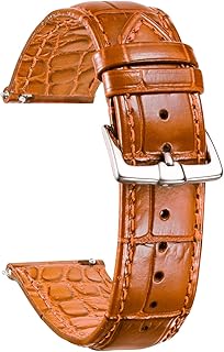 Quick Release Leather Watch Band Genuine Leather Replacement Watch Straps 12mm 14mm 16mm 18mm 19mm 20mm 21mm 22mm or 24mm for Men Women with Multicolor