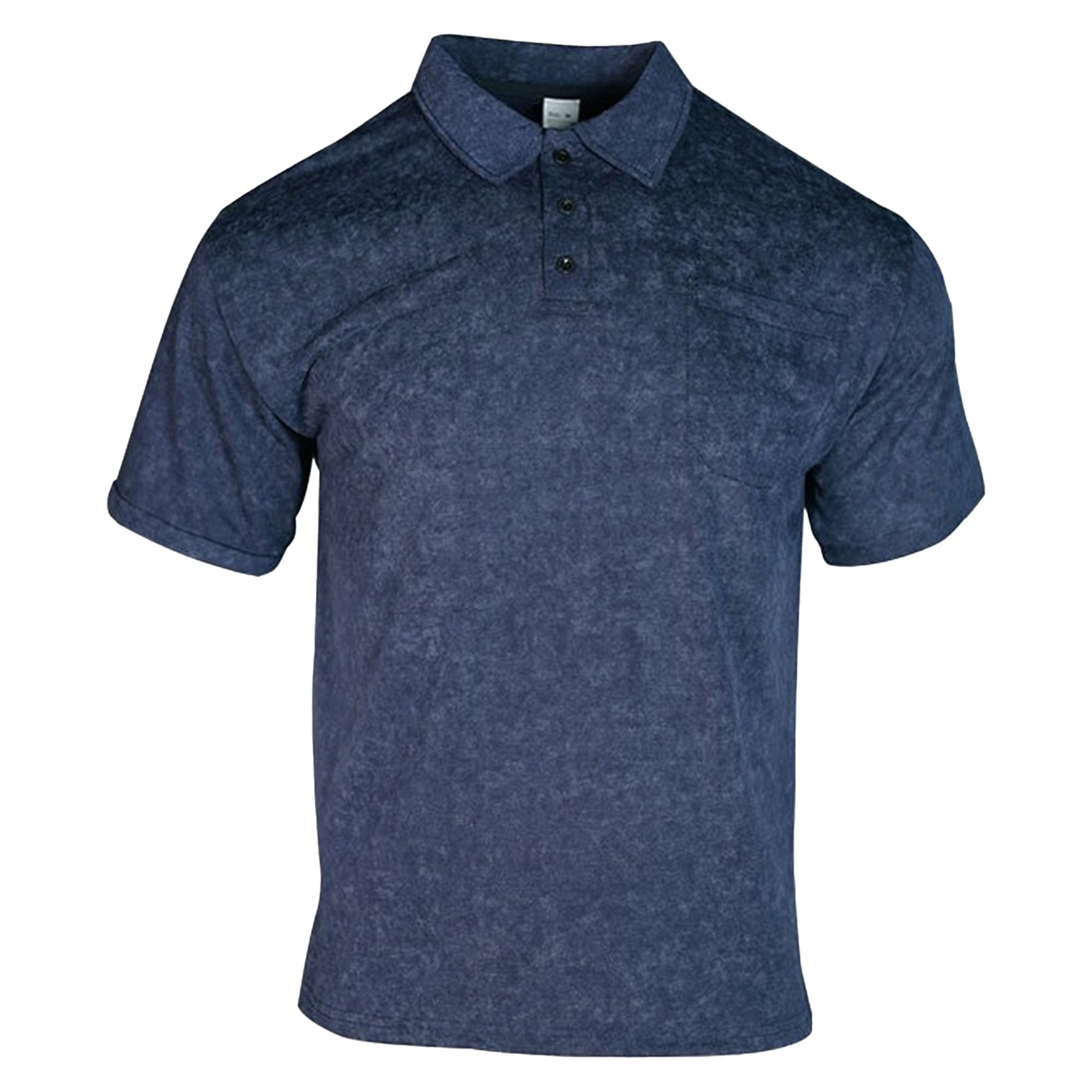 Men Vintage Simple Lapel Wash Shirt Quarter Button Loose Casual T Shirts Summer Classic Comfy Pullover Tops (Dark Blue,Large)