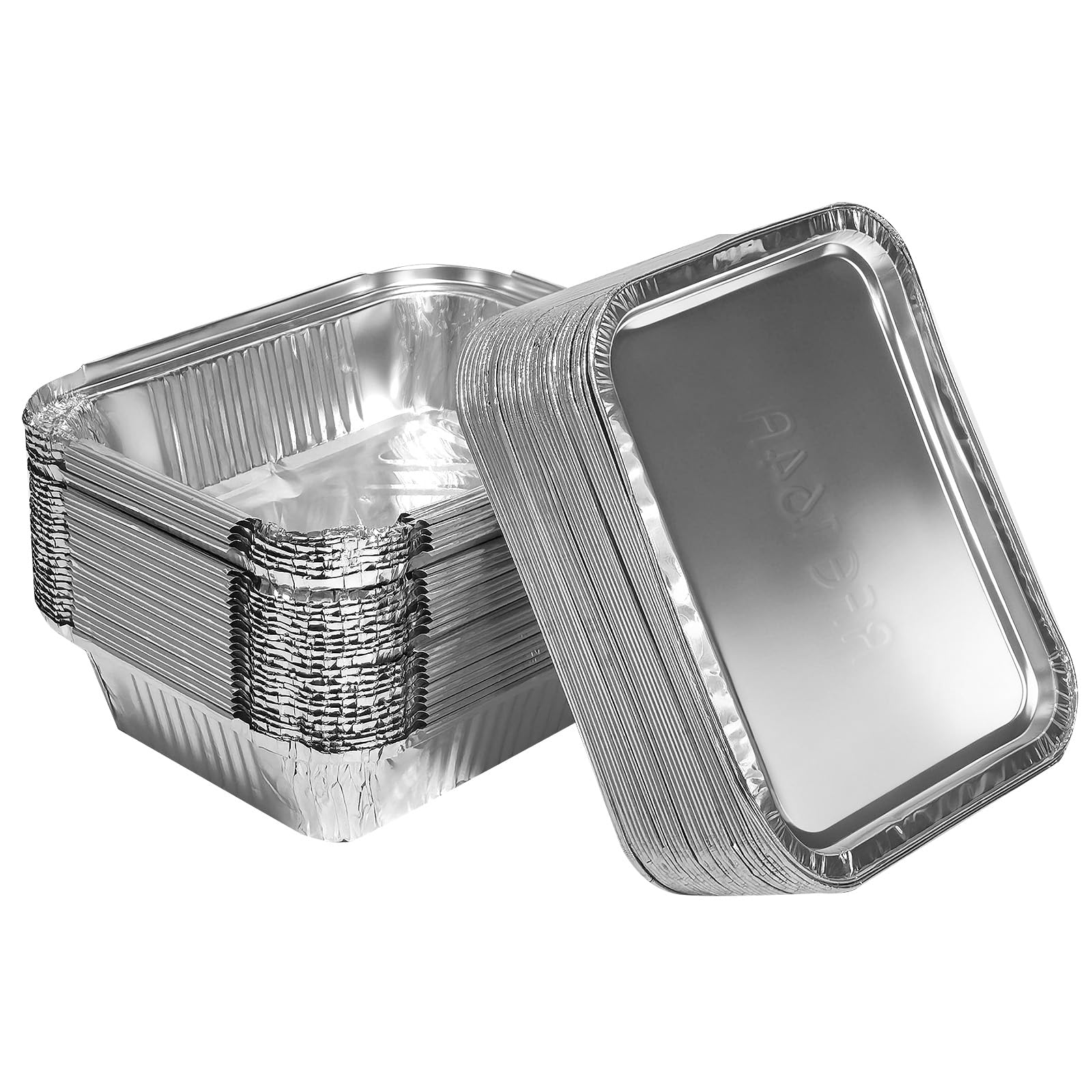 Barquettes en aluminium pour barbecue 600 ml résistantes à la chaleur réutilisables avec couvercle