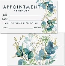Colorful Images Eucalyptus Appointment Reminder Cards, Set of 250, Fill-in Salon,Massage, Personal Service Business Cards, 3 1/2 x 2