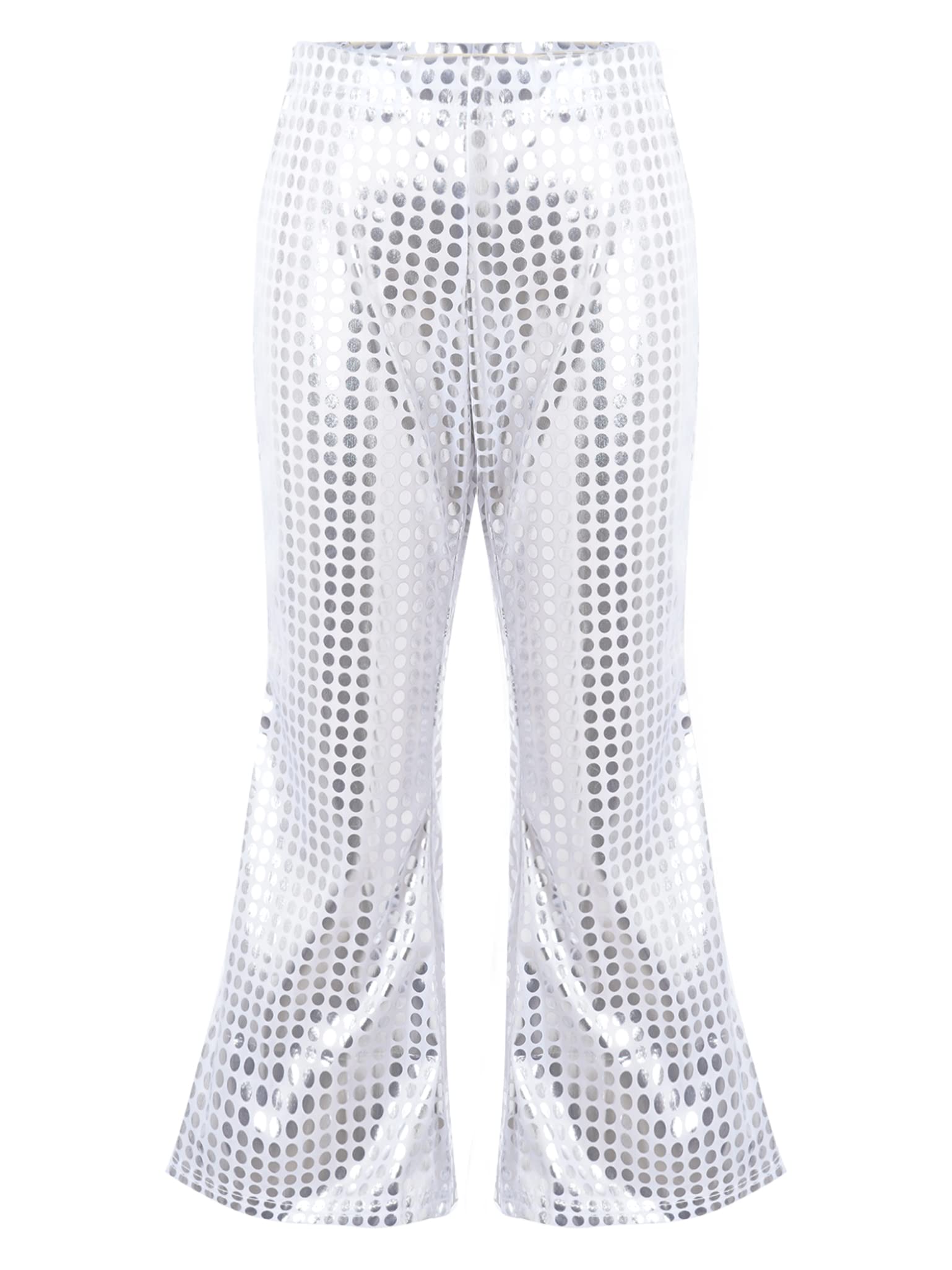 Lejafay Abbigliamento da Ballo Latino Jazz per Bambini con Paillettes Lucenti Camicia A Maniche Lunghe E Pantaloni A Zampa per Esibizioni E Competizioni 714 Anni
