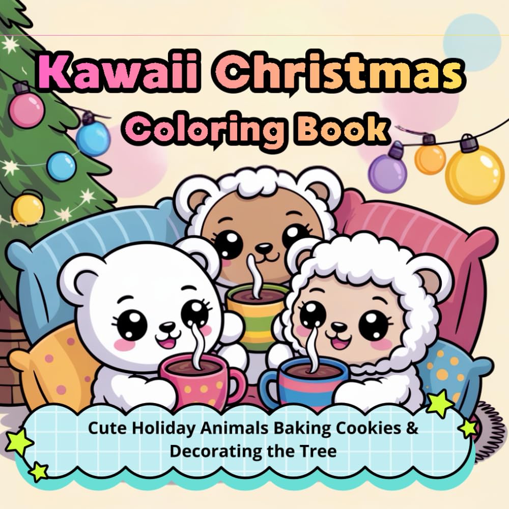 Cozy Winter Cute & Comfy Coloring Book: A Cute Kawaii Cozy Coloring Book for Teens and Adults