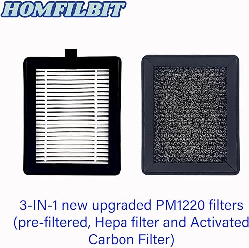 Miniatura 3 de Filtro de repuesto compatible con PM1220 paquete de 6 filtros de repuesto compatibles con el purificador de aire KOIOS PM1220 (3 en 1)