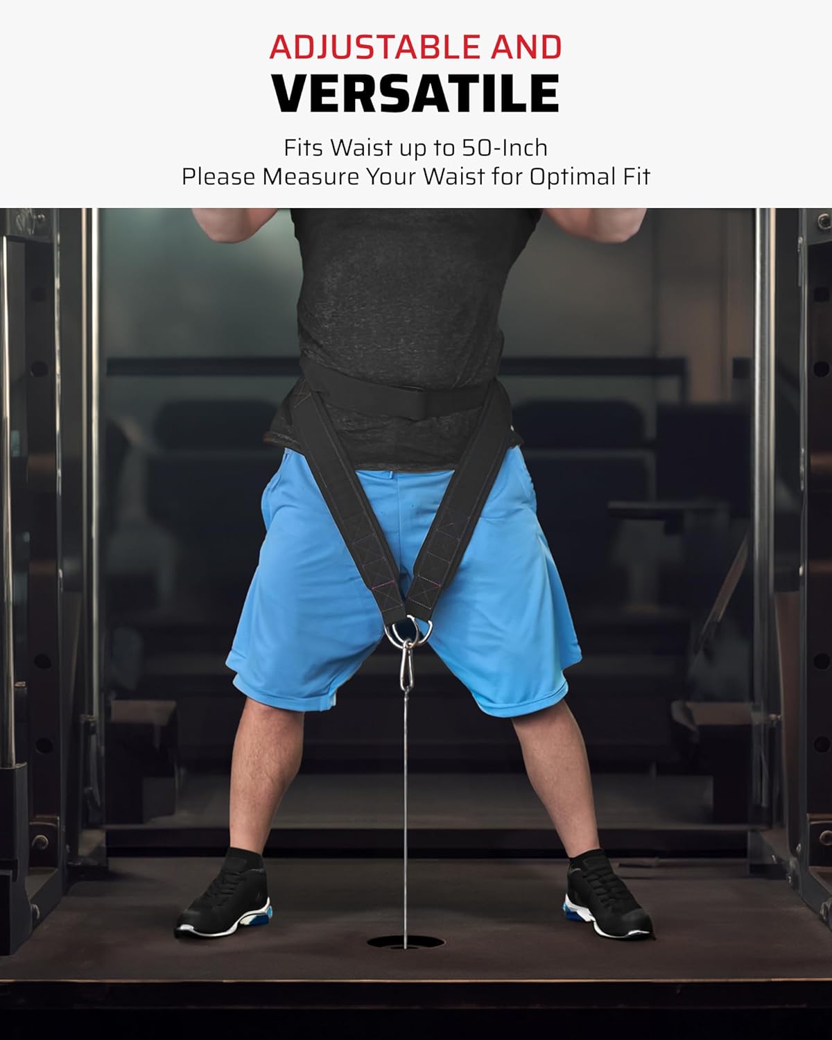 THEFITGUY Ultimate Squat & Strength Bundle – Belt Squat Machine Belt and Multifunctional Gym Extension Straps for Ultimate Full-Body Workouts