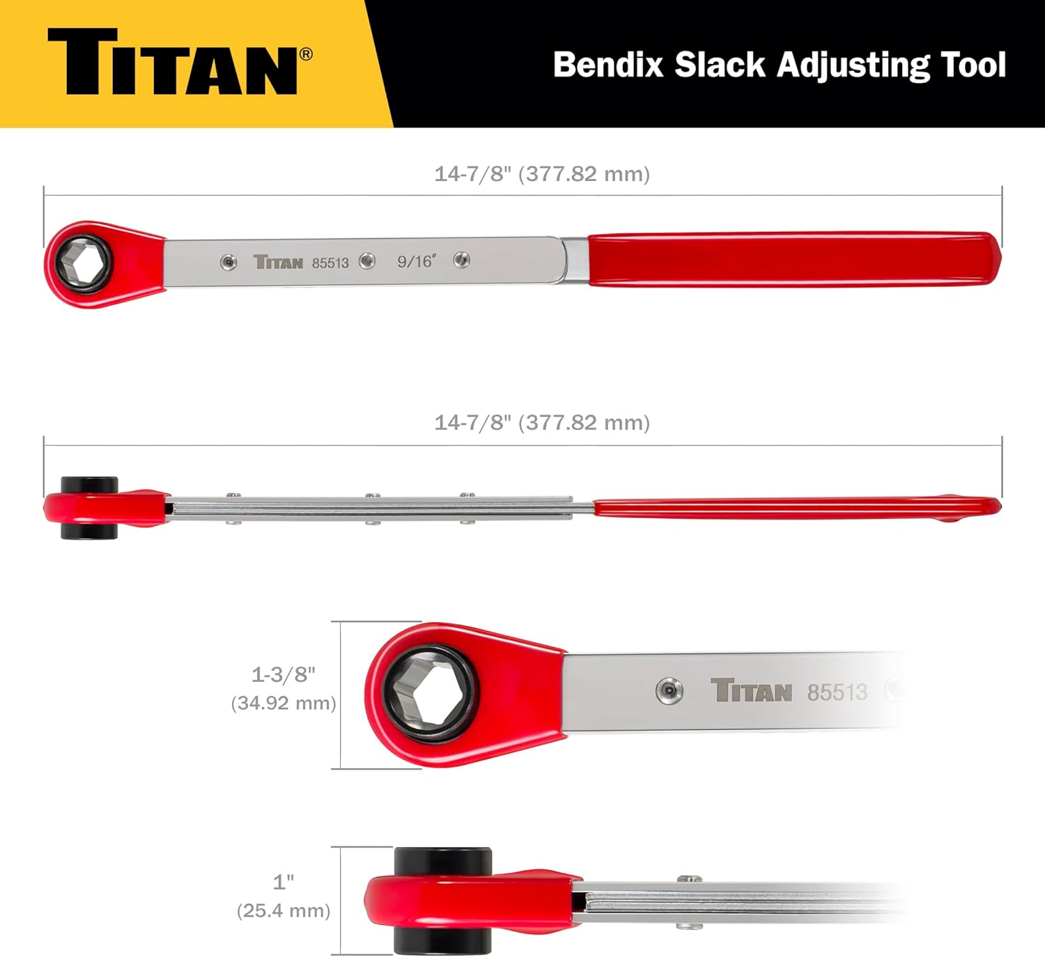 Titan 85513 9/16-Inch XL Slack Adjusting Wrench