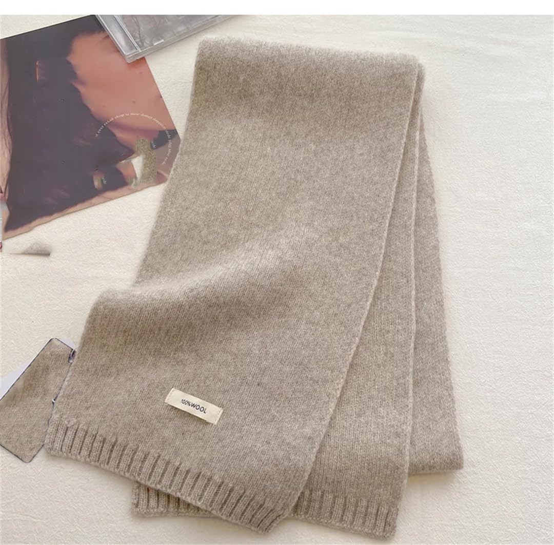Fnfmrfmr Sciarpa in misto lana da donna classica tinta unita avvolge uomo coppia sciarpa morbida calda maglia termica silenziatore