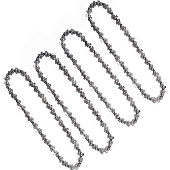 Pack of 4 Saw Chains 1/4 Inch 37 Drive Links 1.1 mm Compatible with 6 Inch Chainsaw 18.5 cm Bar