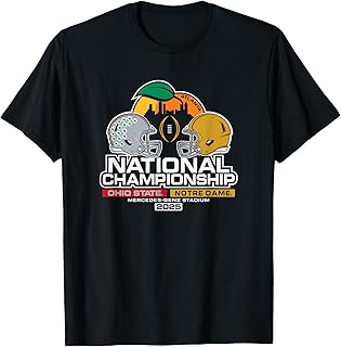 Ohio State vs Notre Dame National Championship 2025 Black T-Shirt