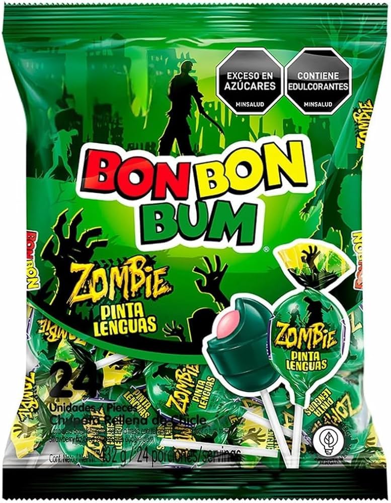 Amazon.com : Bon Bon Bum – Fruity Lollipop with Bubble Gum center