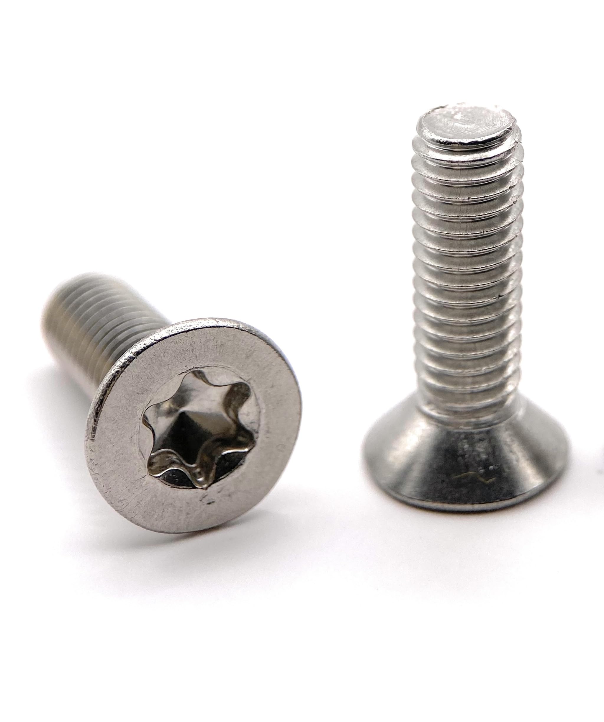 20 Stück M6 X 20mm Senkkopfschrauben Torx - A2 Edelstahl Schwarz Mit T30 Inbusschlüssel